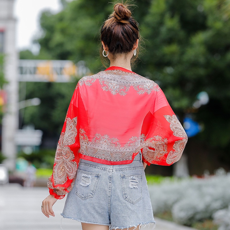 Áo Choàng Chiffon Mỏng Dáng Rộng Chống Tia UV Nhanh Khô Thời Trang Cho Nữ