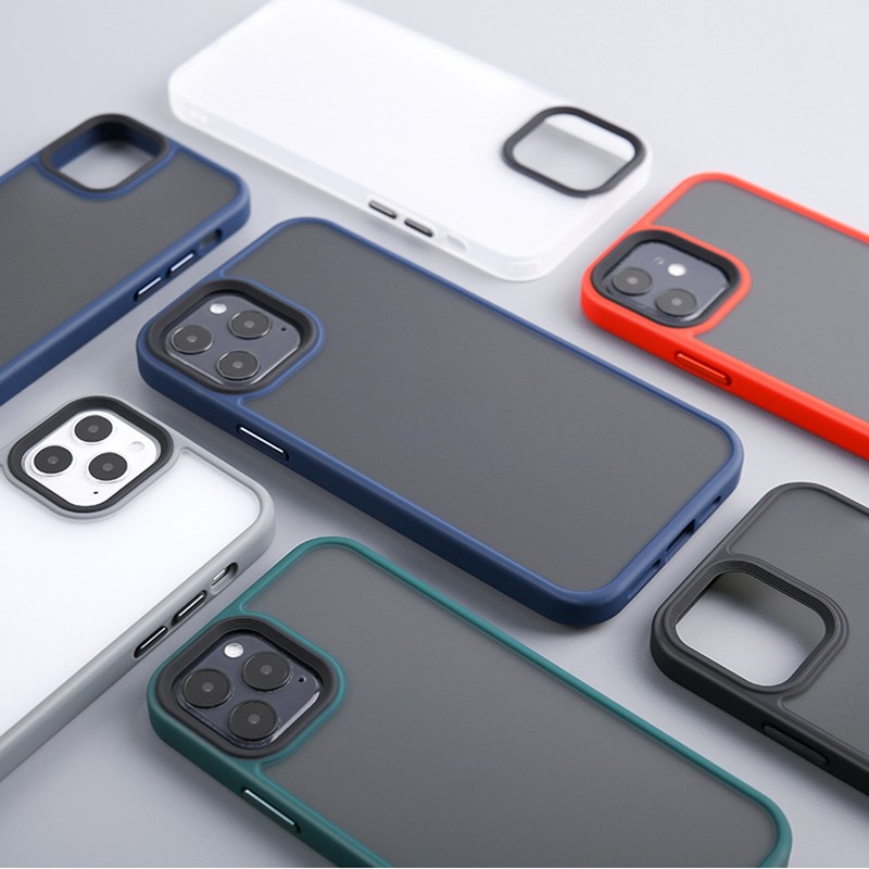 Chống Rơi Ốp Điện Thoại Dạng Nhám Trong Mờ Chống Sốc Cho iphone 11 12 pro max x xr xs max 7 8 plus se 2020