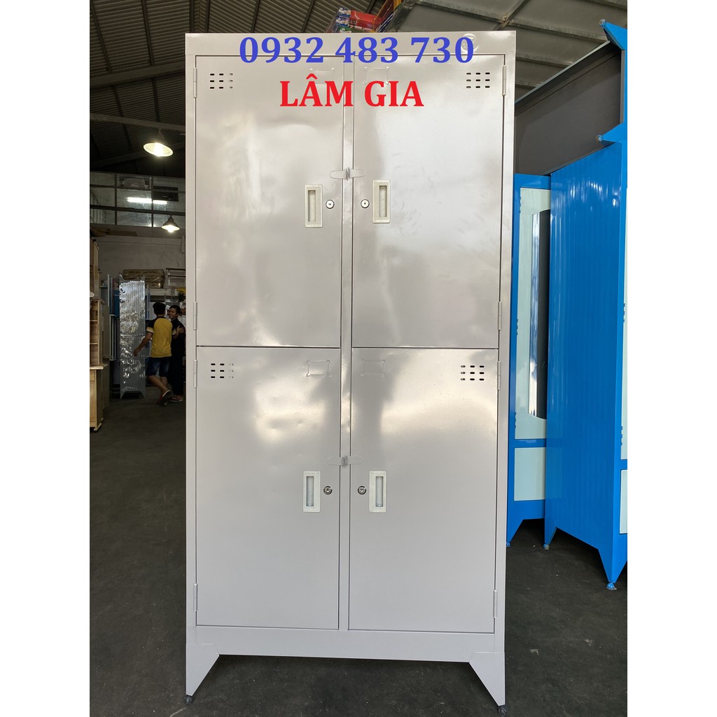 Tủ sắt hồ sơ 4 cửa - tủ locker sơn tĩnh điện giá tốt  TD_01