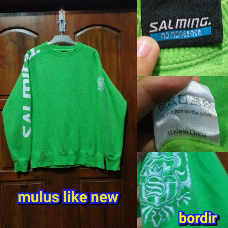 Áo sweater oversize / áo len / áo len / áo len / áo len màu xanh lá cây hình lá cây chính hãng