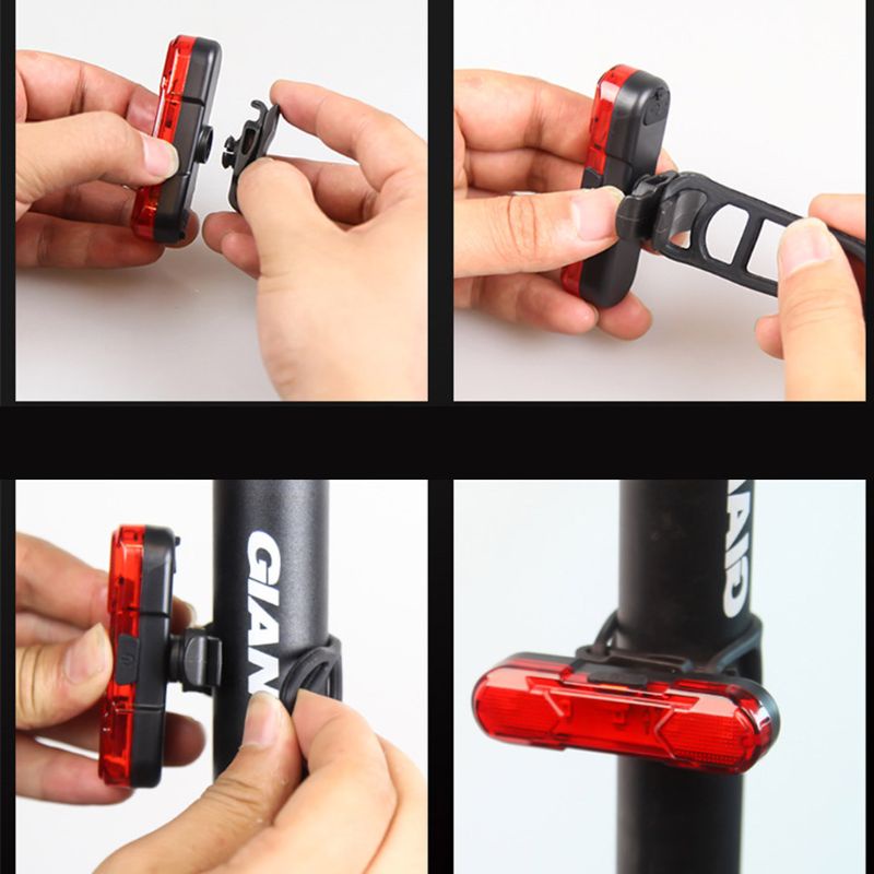 Đèn Led Cảnh Báo Gắn Đuôi Xe Đạp Có Thể Sạc Lại Bằng Cổng Usb