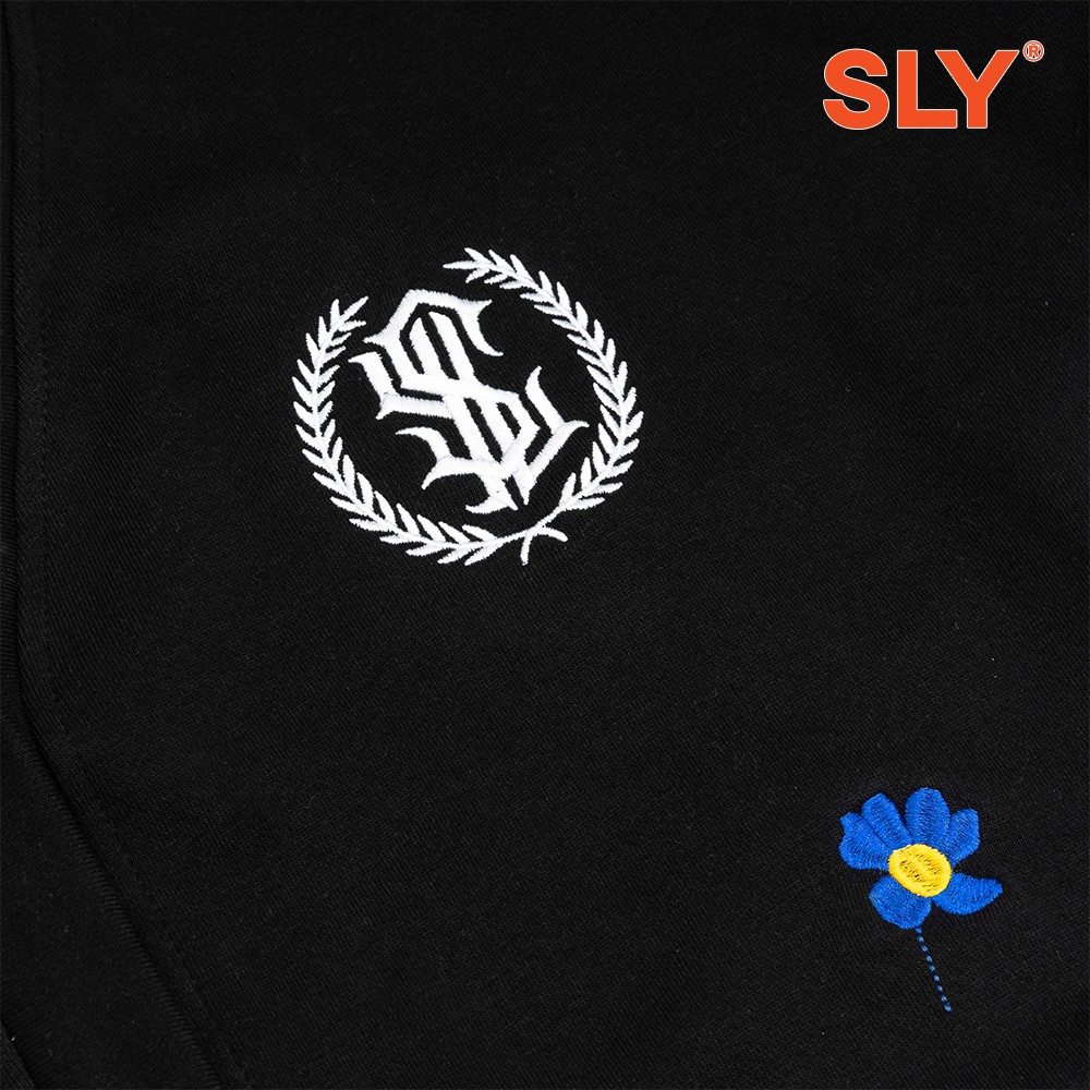 Áo Khoác Cardigan SLY Flora Vải Nỉ Chân Cua màu đen | BigBuy360 - bigbuy360.vn