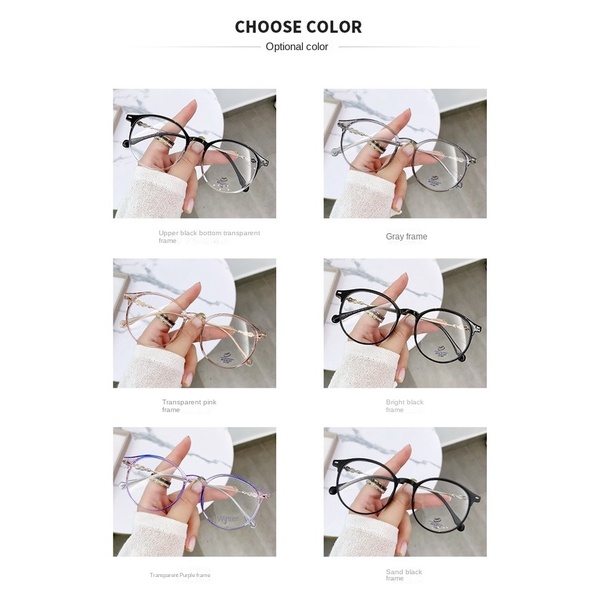 Kính Mát Gọng oval TR90 Chống Tia Bức Xạ Thời Trang Cho Nam Và Nữ