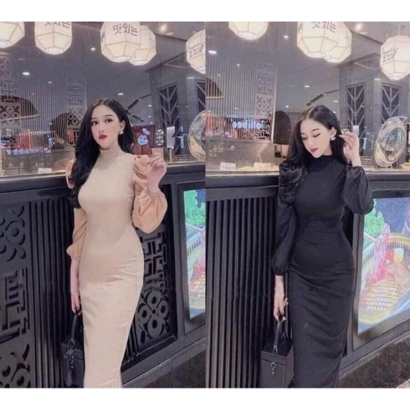 Đầm body tay bồng