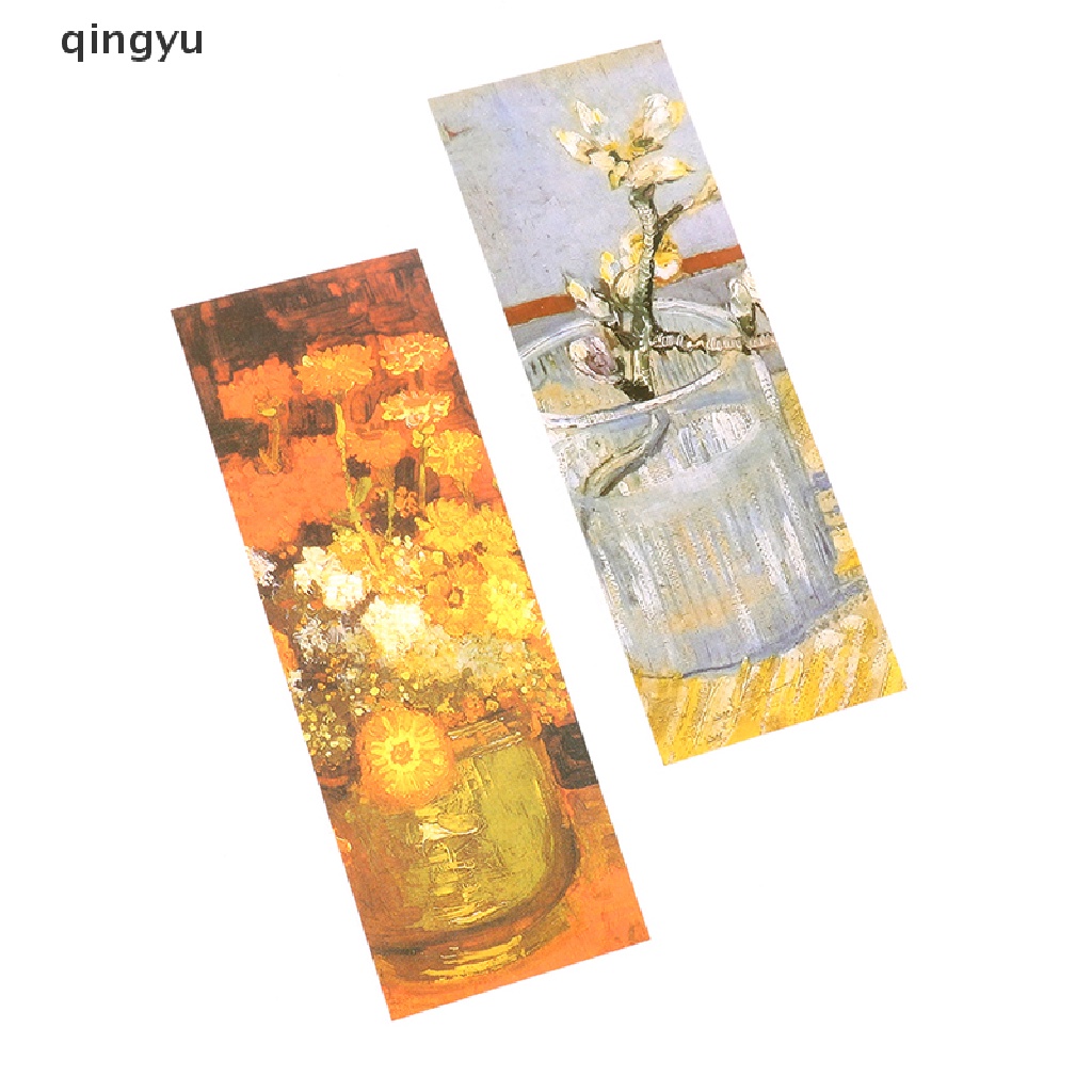 Bộ 30 Thẻ Đánh Dấu Trang Sách Hình Tranh Sơn Dầu Van Gogh