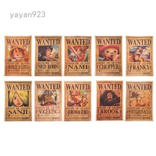 1 tấm Poster dán tường trang trí in hình nhân vật phim One Piece 923