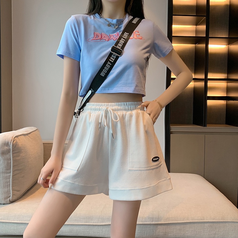 Quần Short Thể Thao Ống Rộng Phong Cách Hàn Quốc Có 3 Màu Sắc Chọn Lựa Cho Nữ