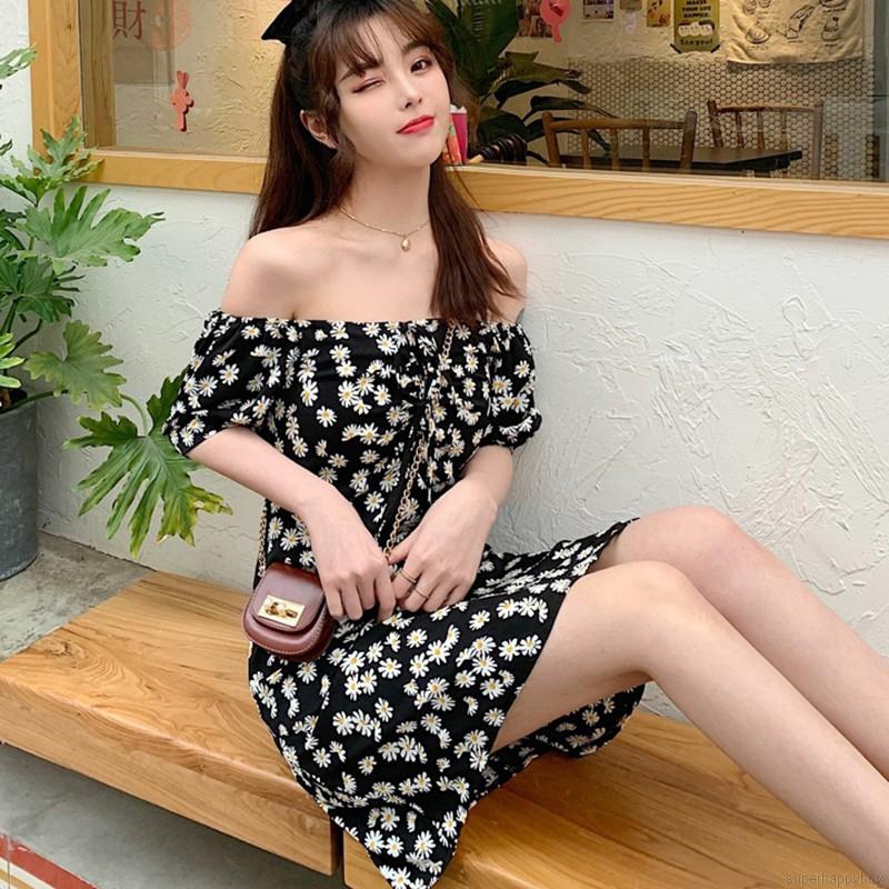 Đầm tay ngắn hoạ tiết hoa nữ tính | BigBuy360 - bigbuy360.vn