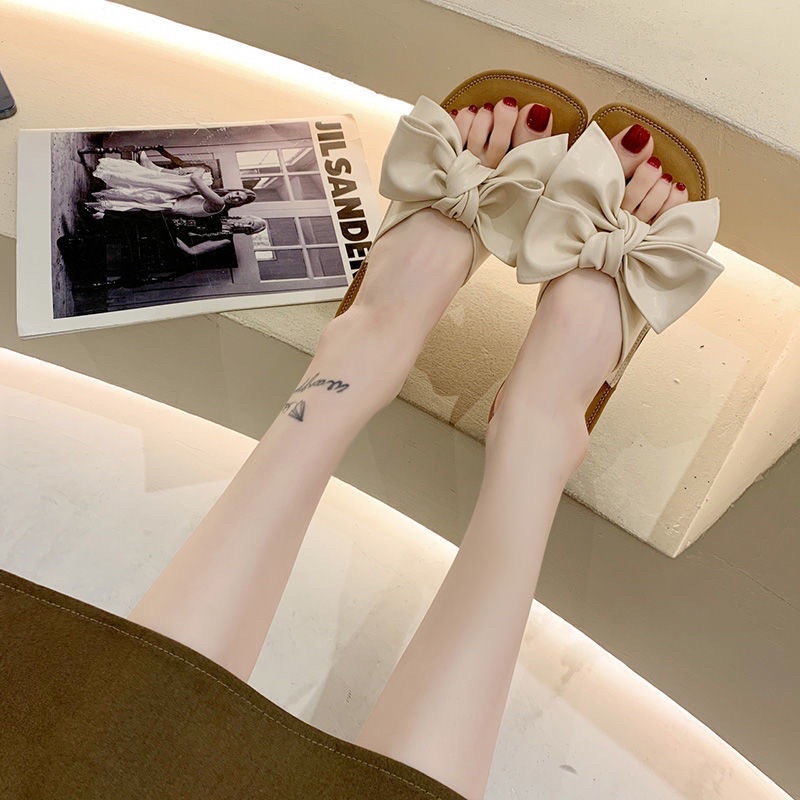 Dép  Đính Nơ Dễ Thương Phong Cách Hàn Quốc Thời Trang Cho Nữ D027