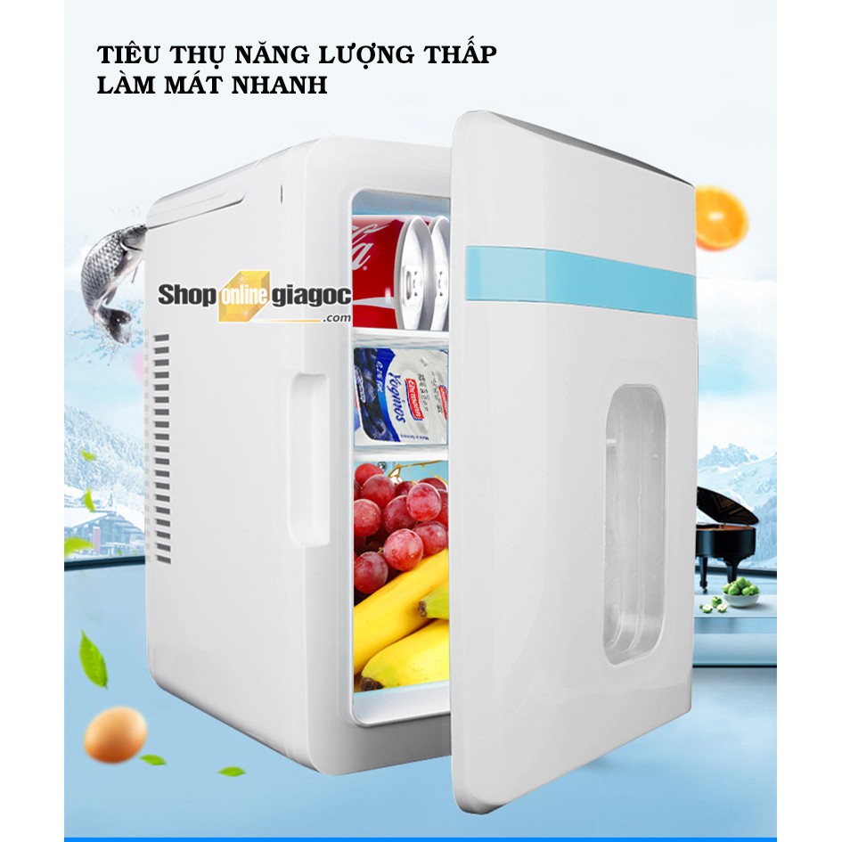 Tủ lạnh mini di động dành cho ô tô 10 lít (Làm Mát Và Giữ Ấm)