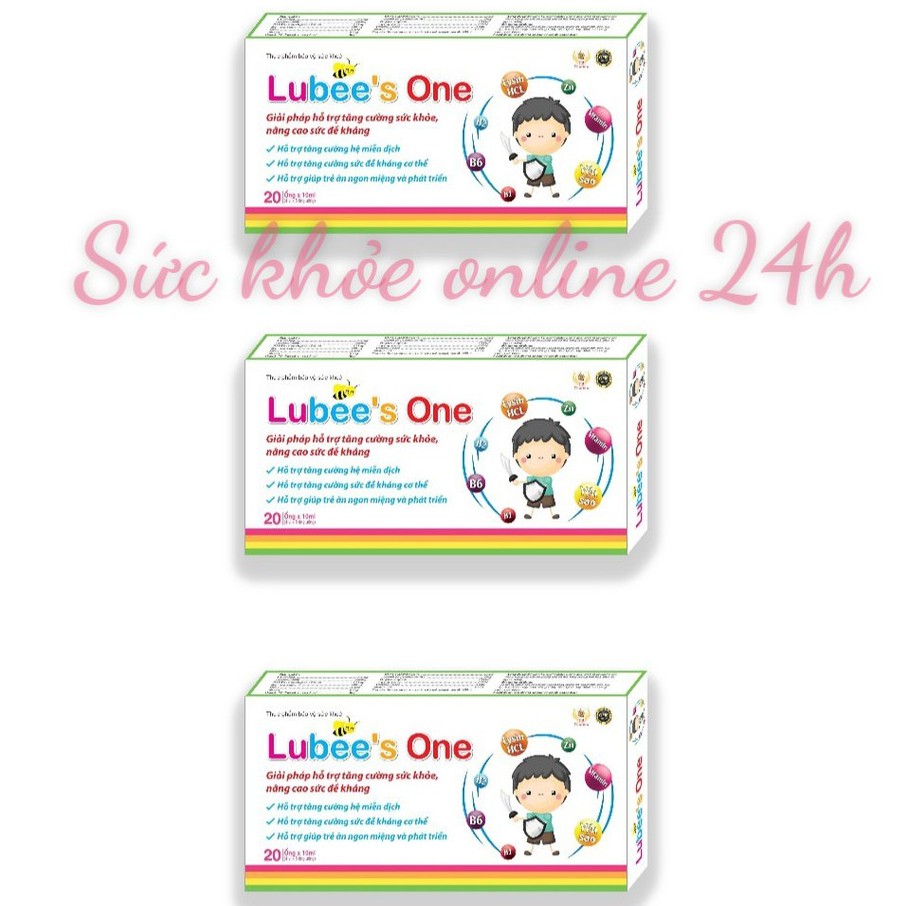 Combo 3 Hộp LUBEE’S ONE - Hỗ trợ miễn dịch nâng cao sức đề kháng, Giúp bé ăn ngon hết Biếng Ăn, Tiêu Hoá Tốt, Khỏe Mạnh