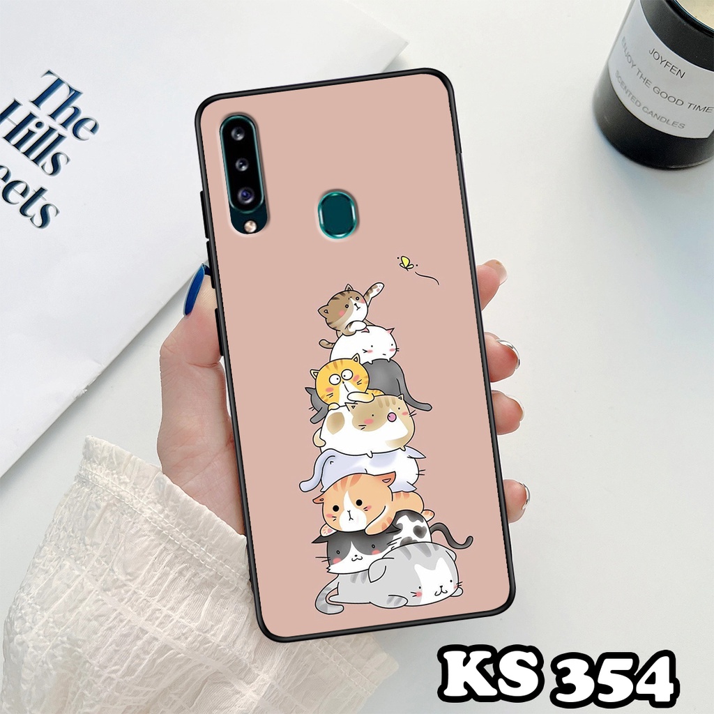 Ốp lưng Samsung A20 - A20s - A30 - A30s - Ốp Samsung in hình Cat&amp;Bear đáng yêu - Chất liệu TPU siêu bền, bảo vệ máy