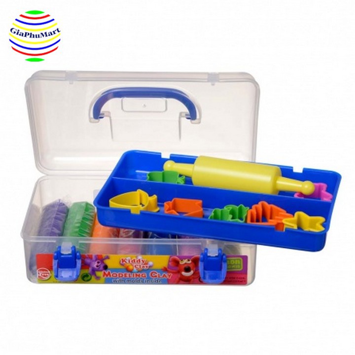 Hộp Đất Nặn Kiddy Clay - 7 Màu Kèm Khuôn