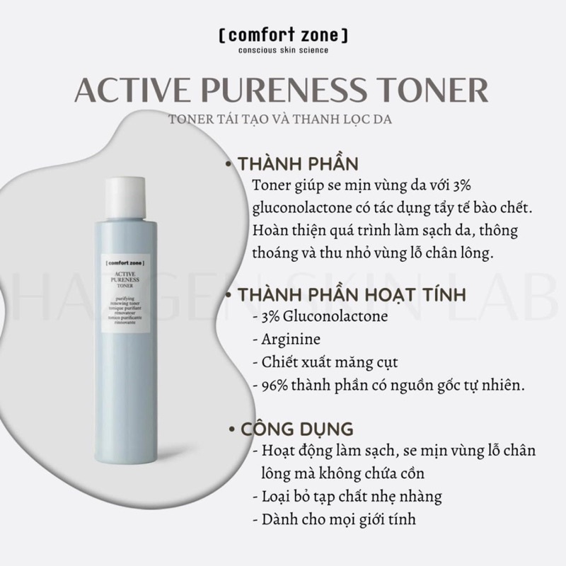 ACTIVE PURENESS TONER Toner tái tạo và thanh lọc da phân phối chính thức