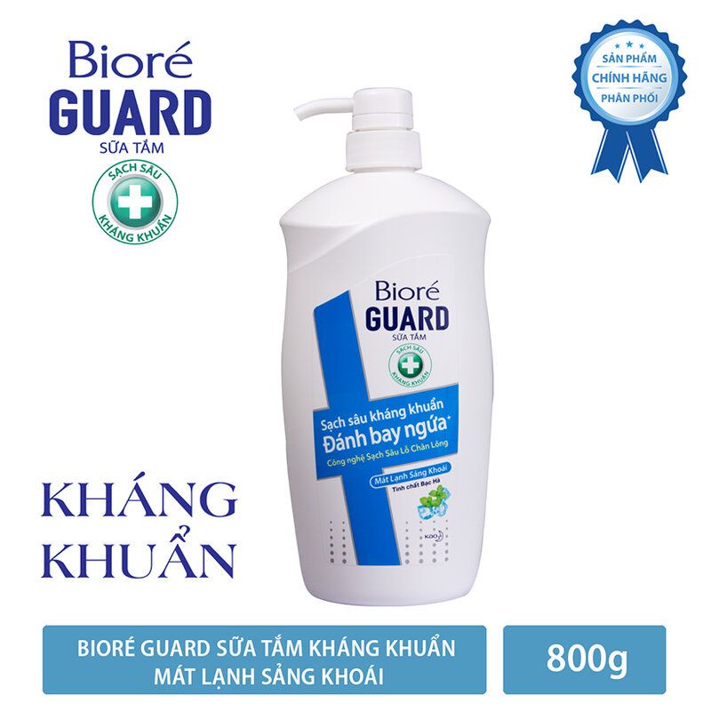 SỮA TẮM KHÁNG KHUẨN BIORE GUARD. MÁT LẠNH SẢNG KHOÁI