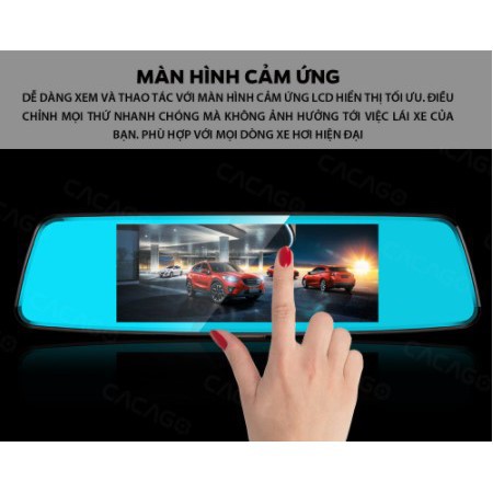 Camera Hành Trình Gương Anytek T77 Full HD- Camera ô tô ghi hình trước sau siêu nét | BigBuy360 - bigbuy360.vn