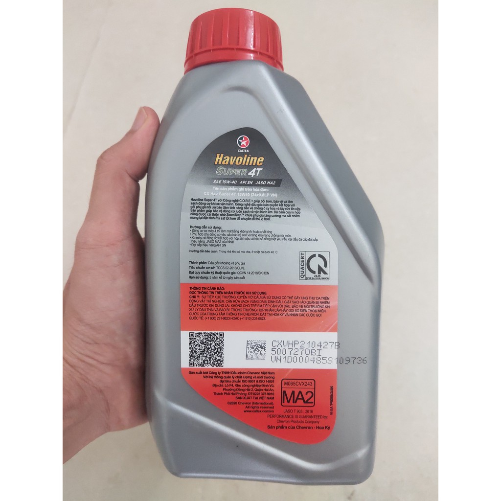 Dầu động cơ xe máy. Dầu Caltex Havoline - Hàng Xịn