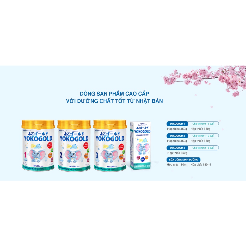 Sữa bột Vinamilk YOKO GOLD 3 850g - Dưỡng chất tốt từ Nhật Bản