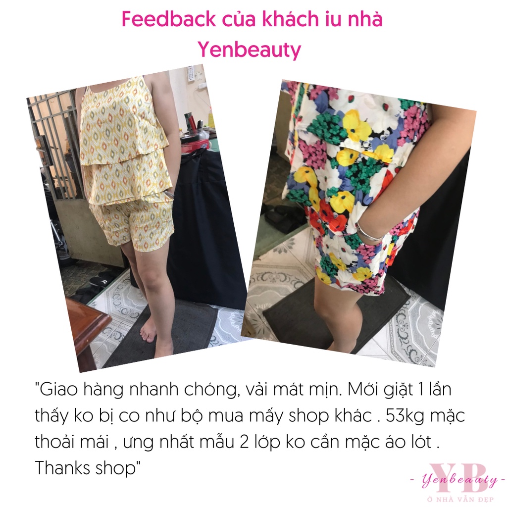 Đồ ngủ sexy nữ hai 2 dây gợi cảm hiệu mai ngô, đồ bộ lanh mặc nhà bigsize nữ dễ thương - yenbeauty đồ mặc nhà cao cấp