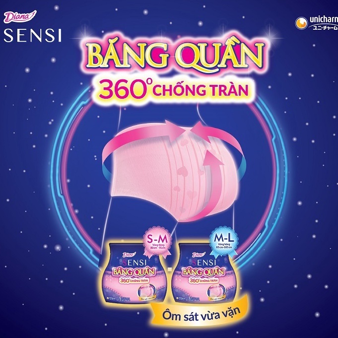 Băng Quần Diana 360 độ Chống Tràn Ban Đêm SM - 2 Miếng