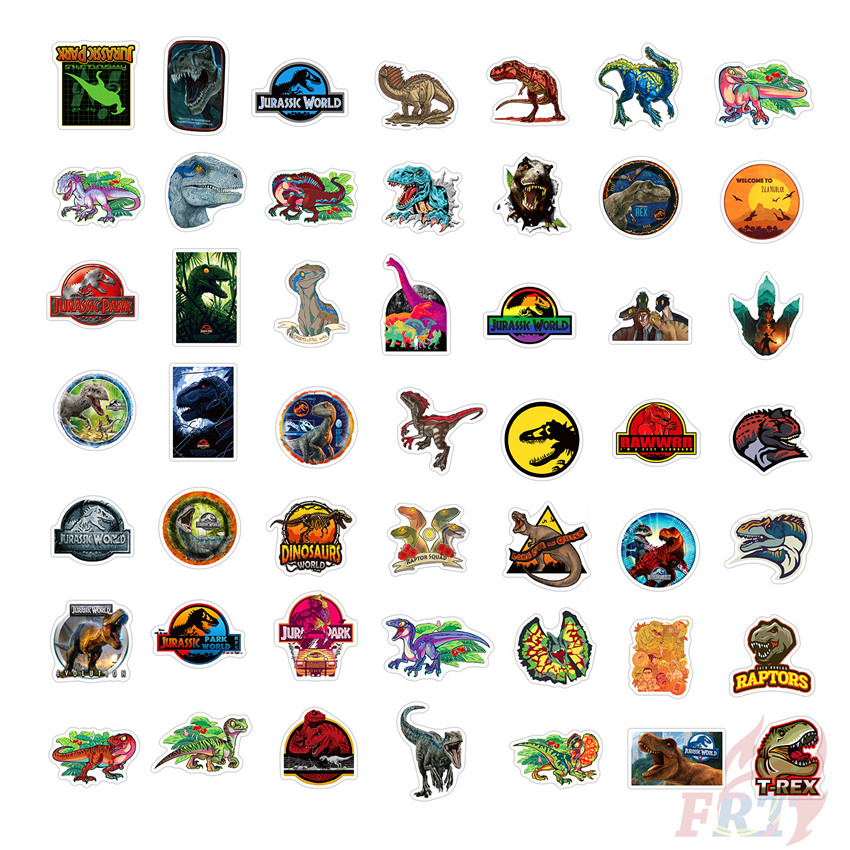 100Pcs/Set ❉ Jurassic Park：Classical Movie  - Series A Dinosaurs Adventure Stickers ❉ Dinopark Waterproof DIY Decals Doodle Stickers