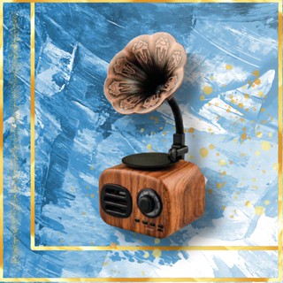 Loa Bluetooth Mini Kiểu Dáng Cổ Điển Vân Gỗ Vintage Decor Phòng