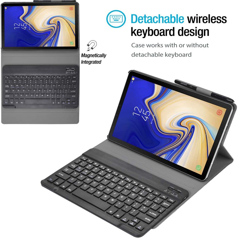 Ốp Bàn Phím Không Dây Cho S4 S5e S6 S7 S7 FE A7 A7 Lite S6 Lite 10.4 A8 Vỏ Bàn Phím Bluetooth Cho Samsung Galaxy Tab A 8.0 10.1 10.5
