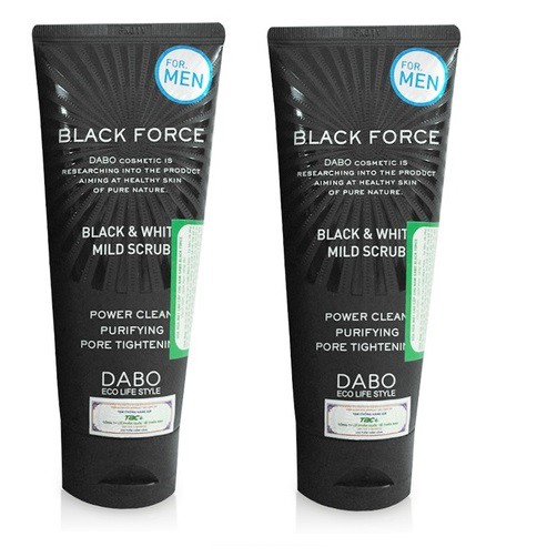 Sữa Rửa Mặt Dành Cho Nam DABO BLACK FORCE Hàn quốc xóa mụn, sạch nhờn trắng da 120ml/Hộp