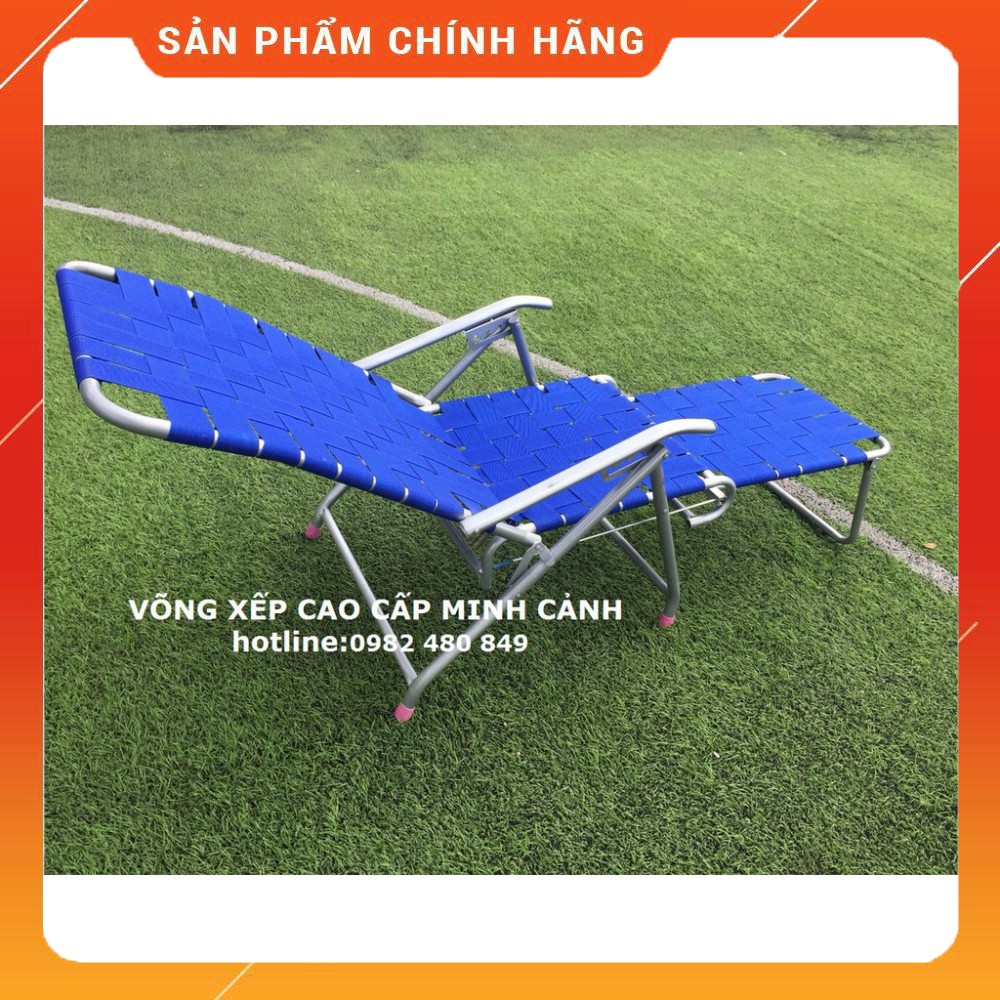 [GIÁ SỈ] Ghế bố dây bản to khung nặng 9.5kg cao cấp(khung bạc trắng)_Võng Xếp Thảo Điều