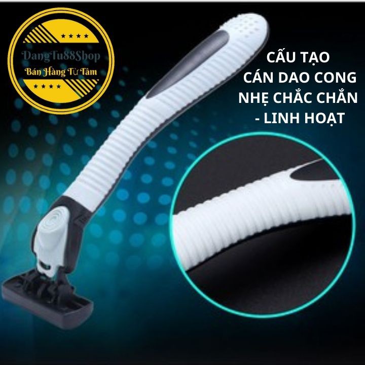 Dao Cạo Râu JeiRui 6 Lưỡi kép[COMBO:1 Bàn Cạo+3 Đầu Thay+ 1 Tuýp Kem Cạo]