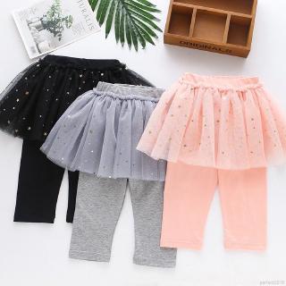 Quần legging phối váy lưới xinh xắn đáng yêu cho bé gái