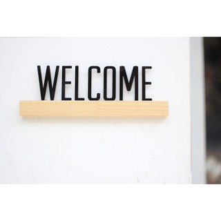 Chữ WELCOME Gắn lên Thanh Gỗ trang trí nhà, cửa hàng, quán cafe, dán tường hoặc để trên bàn, kệ tủ
