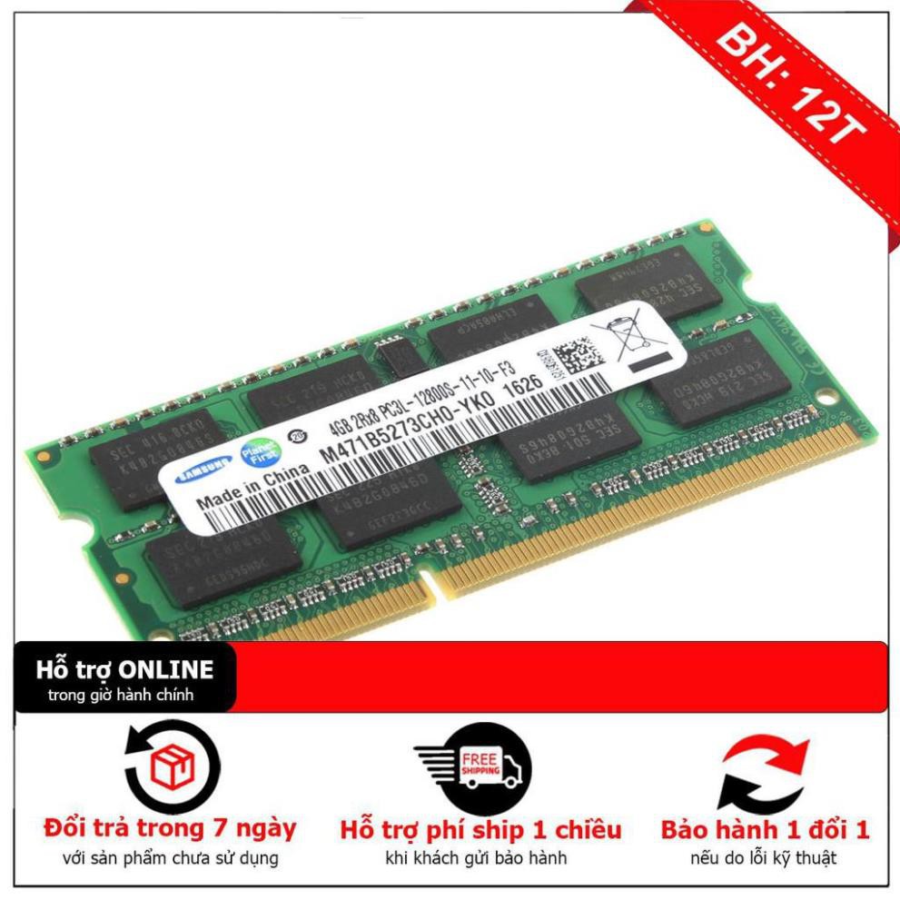 Ram laptop Samsung / Hynix / Crucial / Kingston  4GB DDR3L 1600MHZ 2RX8 PC3L-12800 204pin SODIMM