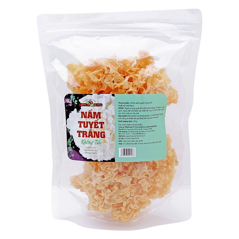 Nấm Tuyết khô nguyên chất 100 gram.