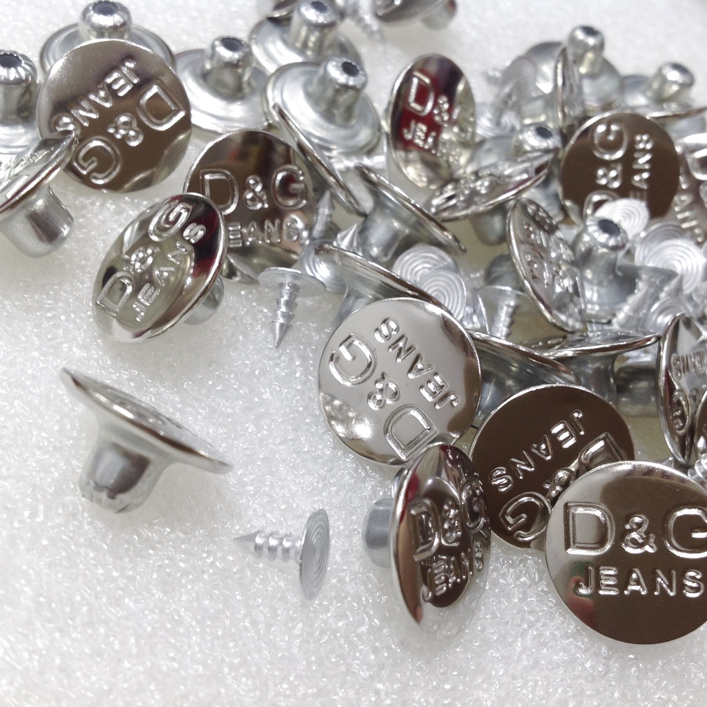 Cúc đóng quần jean Nút bấm áo phong cách denim size 1.7cm