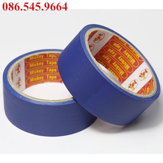 băng dính simili dán gáy xanh 5cm