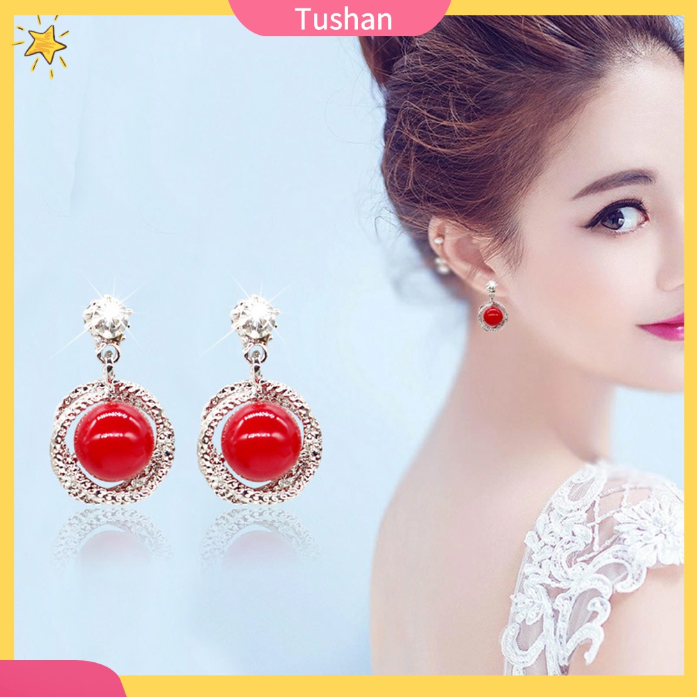 Khuyên Tai Nữ Dài Đính Ngọc Thời Trang