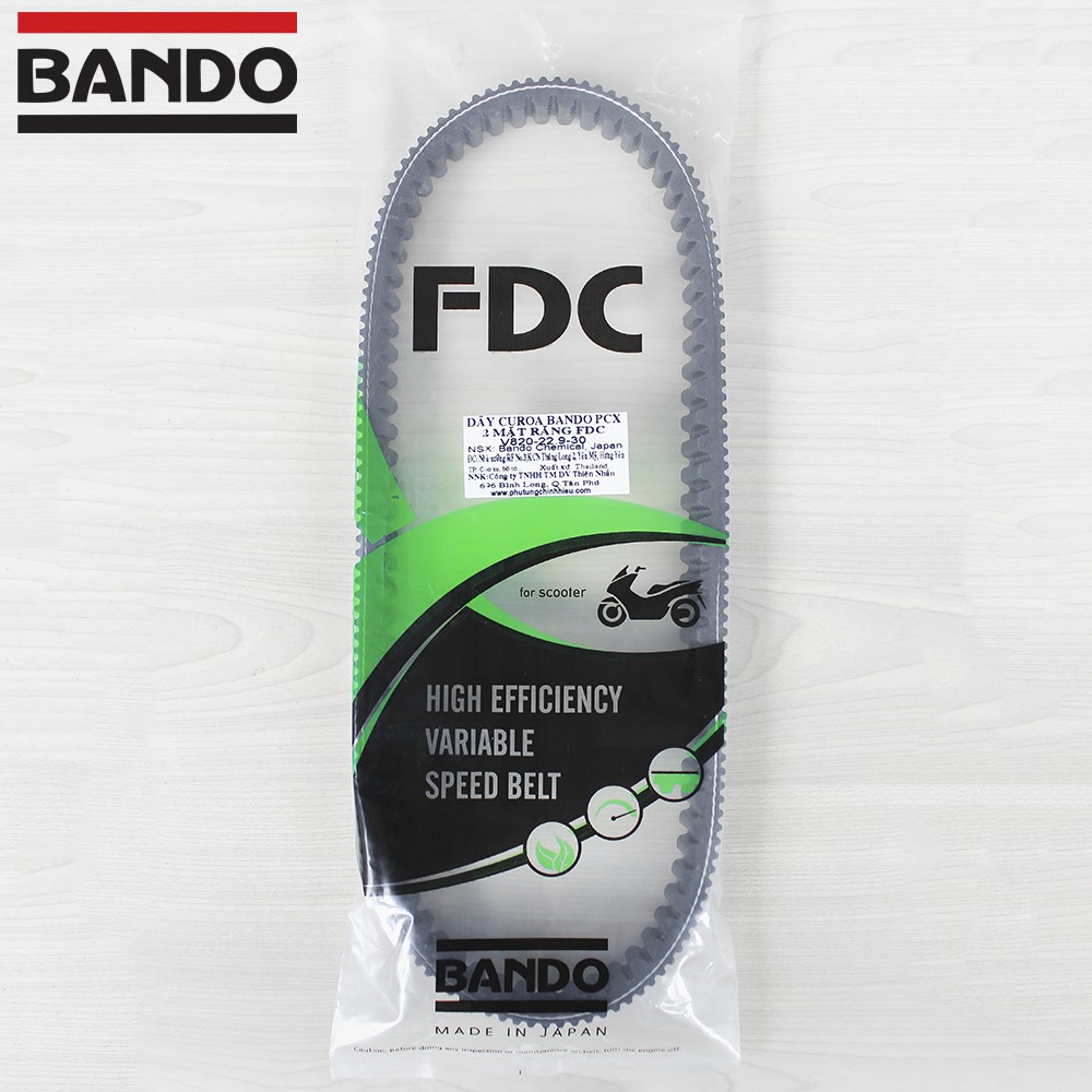 Dây curoa BANDO xe PCX (2 mặt răng FDC) Made in Japan