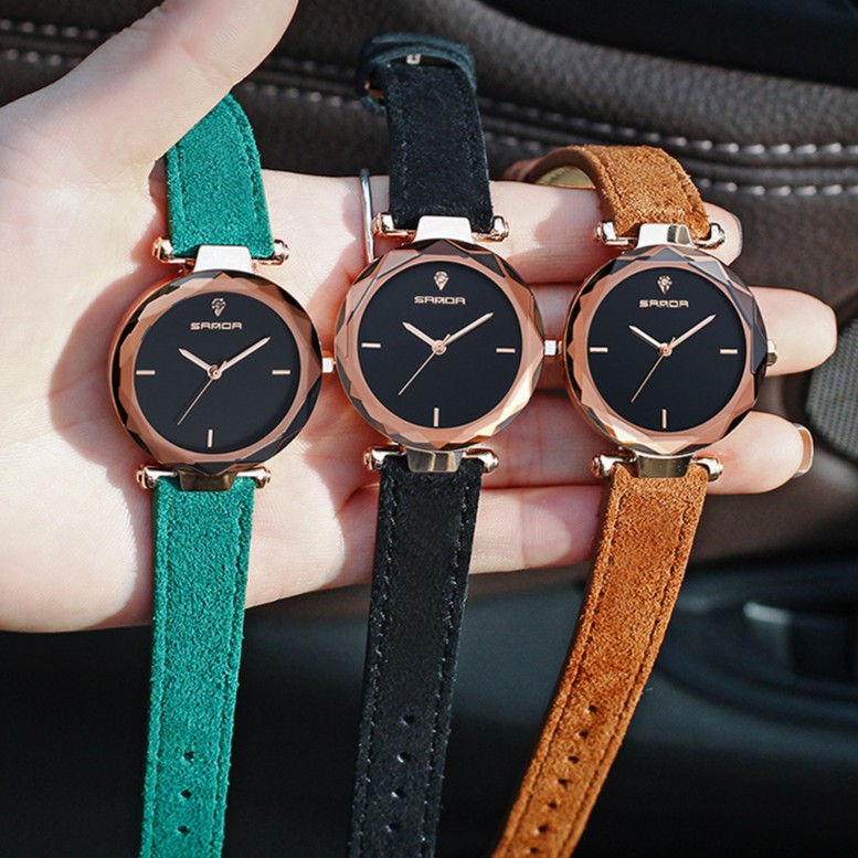 [Mã FAMAYFA2 giảm 10K đơn 50K] Đồng hồ nữ Sanda 218 hàng chính hãng dây da lộn | BigBuy360 - bigbuy360.vn
