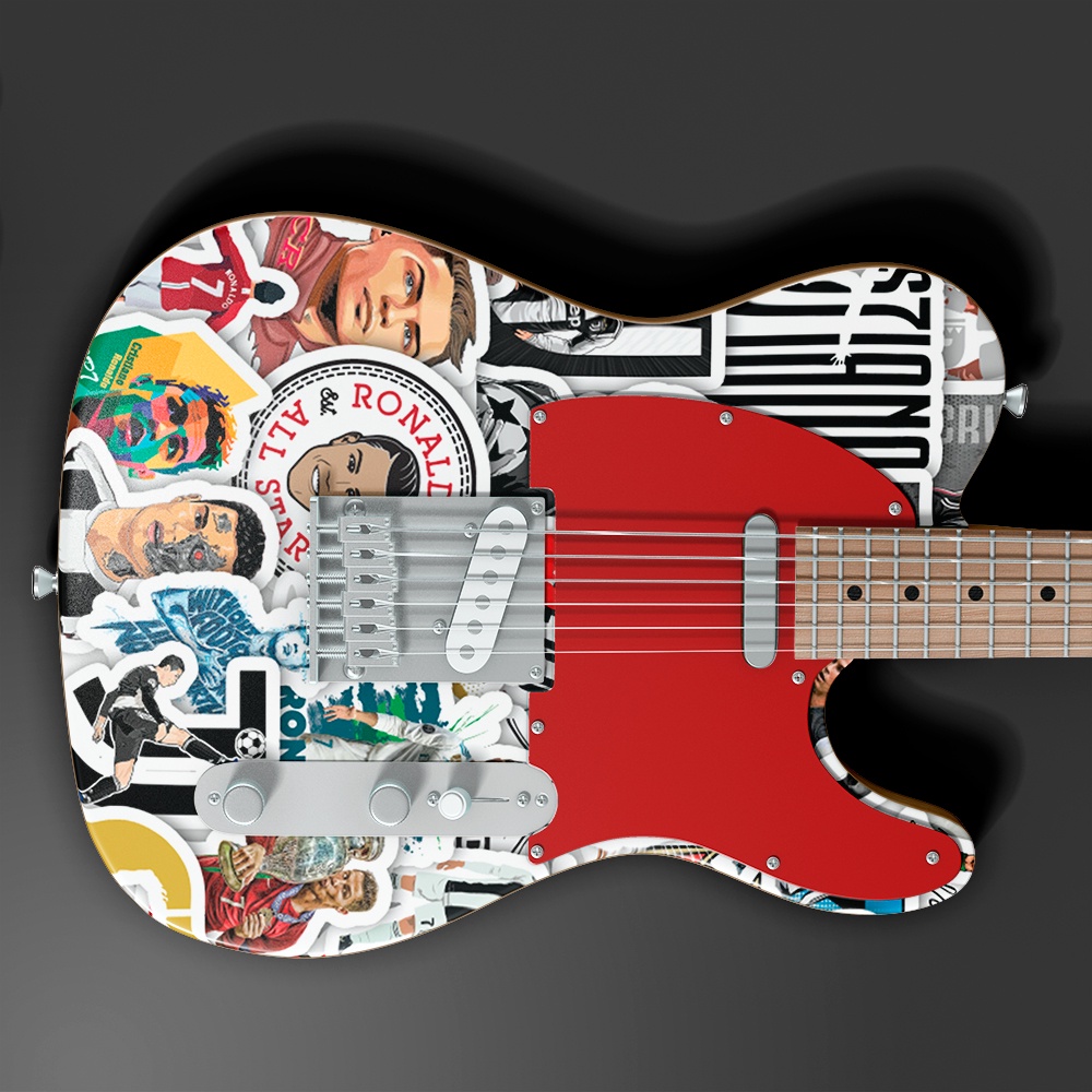 Set 50 cái Sticker Ronaldo CR7 dán mũ bảo hiểm, hình dán Ronaldo chống nước, decal hình cầu thủ Ronaldo