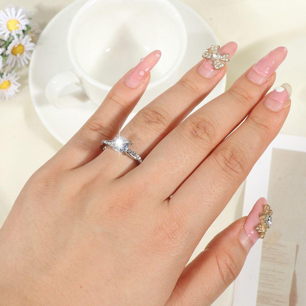 SUMU Nhẫn Đính Hôn Phong Cách Gothic Sang Trọng