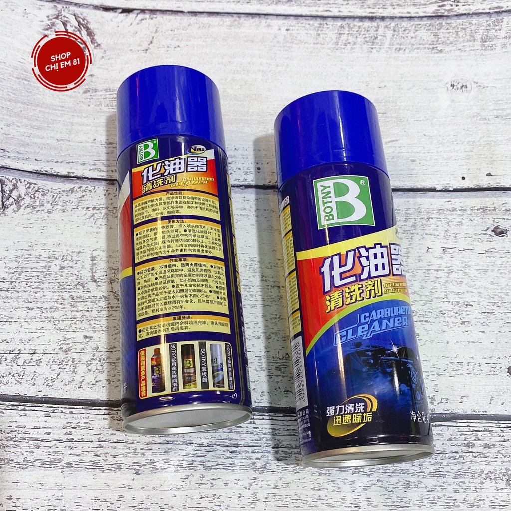 Xịt rửa bình xăng con, chế hòa khí BOTNY đánh bay mọi cặn bẩn bám lâu ngày ở trong và ngoài bình xăng con
