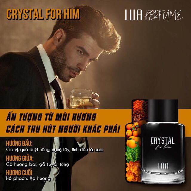 [Chính Hãng 100%] Nước Hoa Nam LUA Crystal For Him