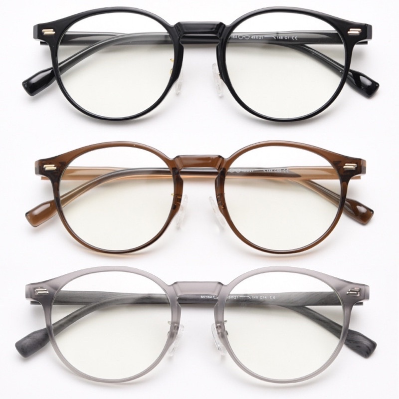 Kính mắt không độ gọng nhựa Hàn siêu nhẹ 7162