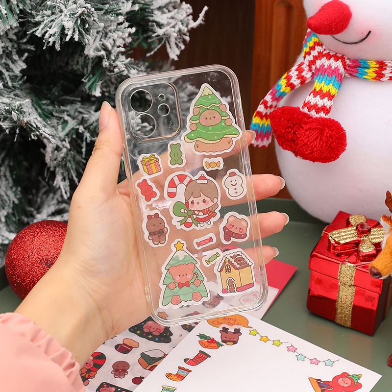 Bộ 4 tấm hình dán trang trí giáng sinh dễ thương