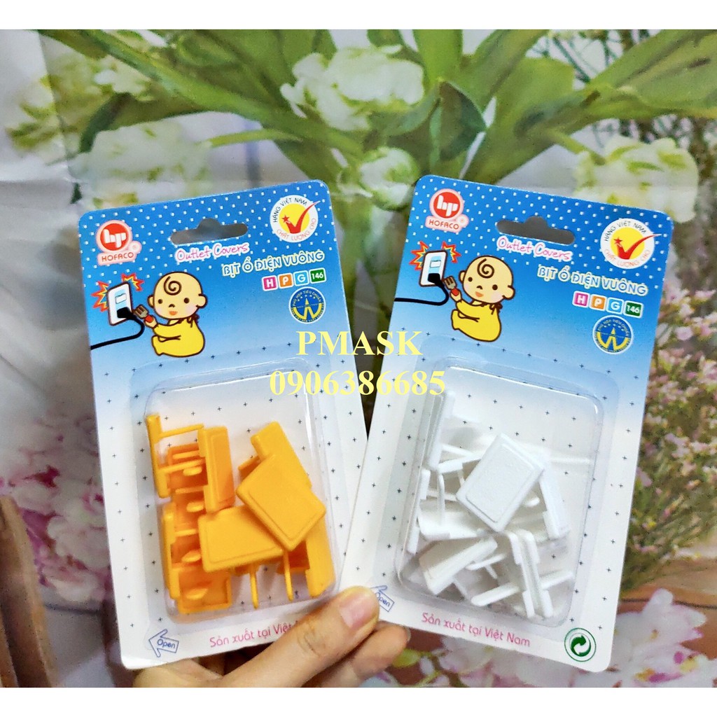 Nút Bịt ổ điện Vuông 10 cái HPG146 Tiện Lợi, An Toàn - HOFACO Hàng Việt Nam Chất Lượng Cao