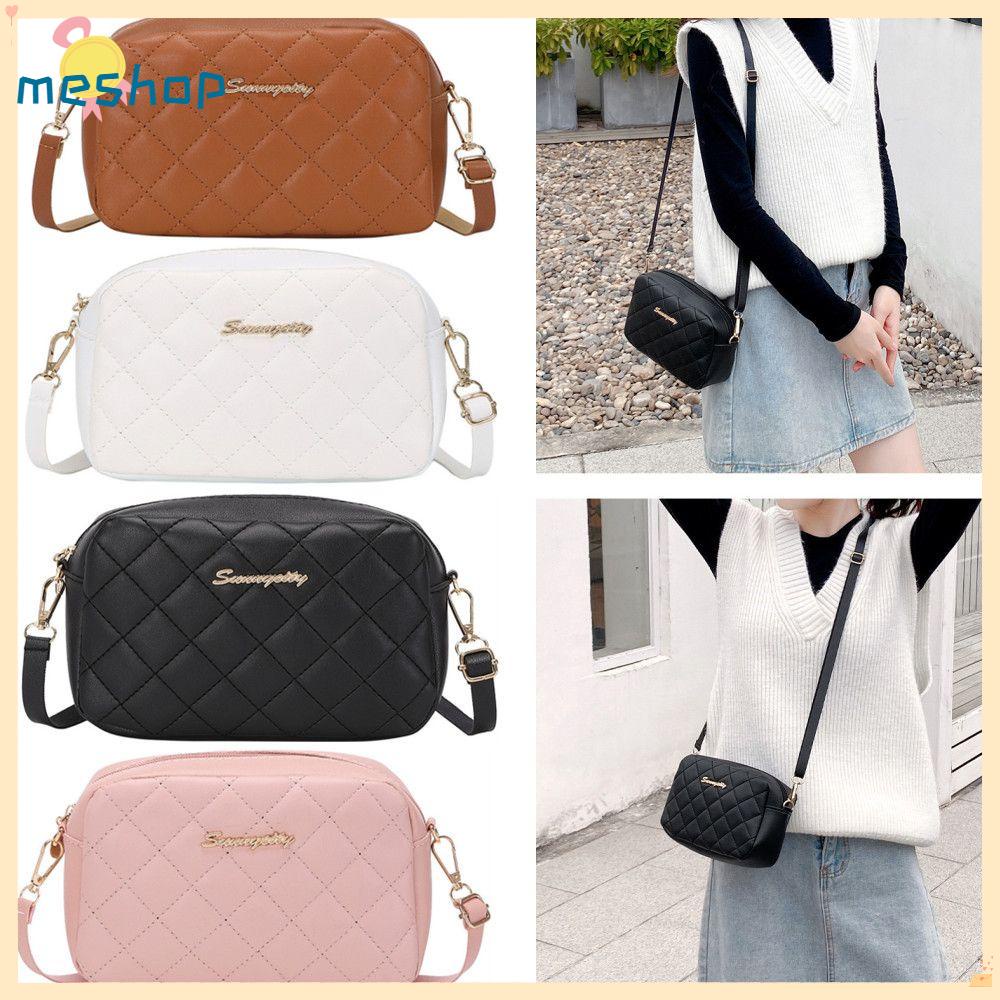 ❦ME❦ Small Female Shoulder Bag Luxury Ladies Crossbody Women Messenger Bag Lingge Embroidery Fashion Trend PU Leather Handbags Chain/Multicolor