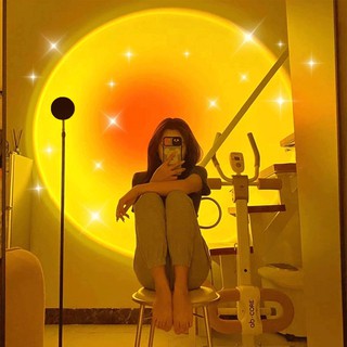 Đèn Sunset chụp ảnh, đèn tiktok 4 in 1, cầu vồng, hoàng hồn, mặt trời - GGTEAM
