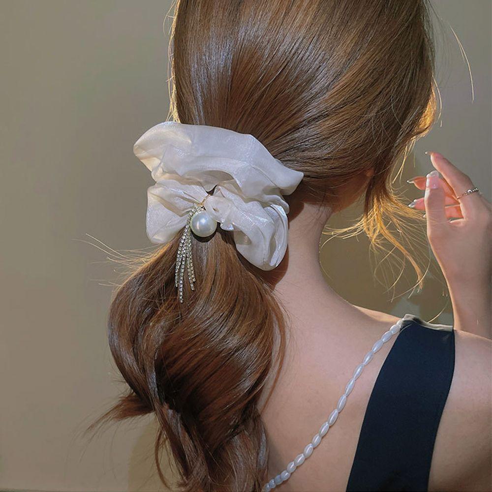 Dây Buộc Tóc Organza 15H Thiết Kế Thời Trang Sang Trọng Cổ Điển Phong Cách Hàn Quốc