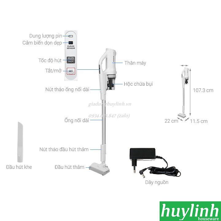 Freeship Máy hút bụi không dây Panasonic MC-SB30JW049 - Dùng pin | BigBuy360 - bigbuy360.vn